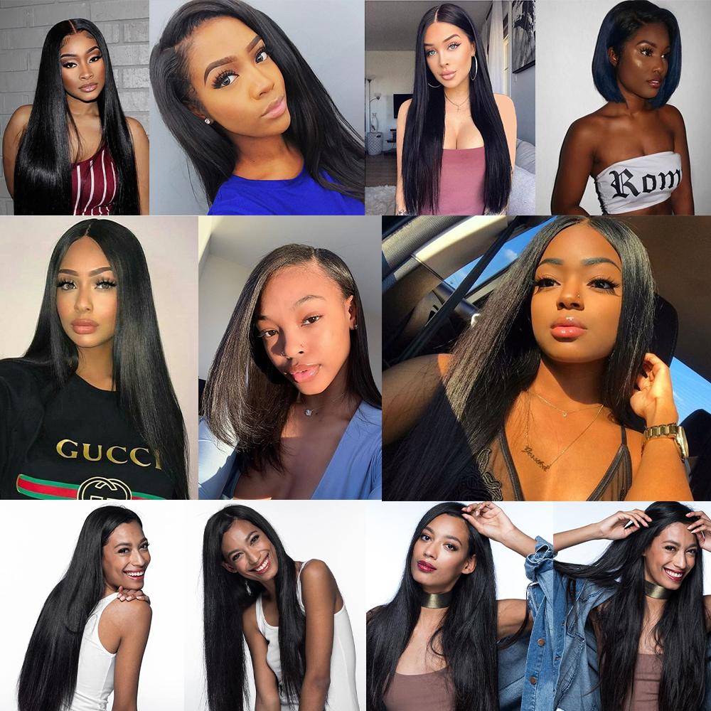 Top Quality Straight Hair 3 Bundles With Closure Natural Color Brazilian Virgin Hair