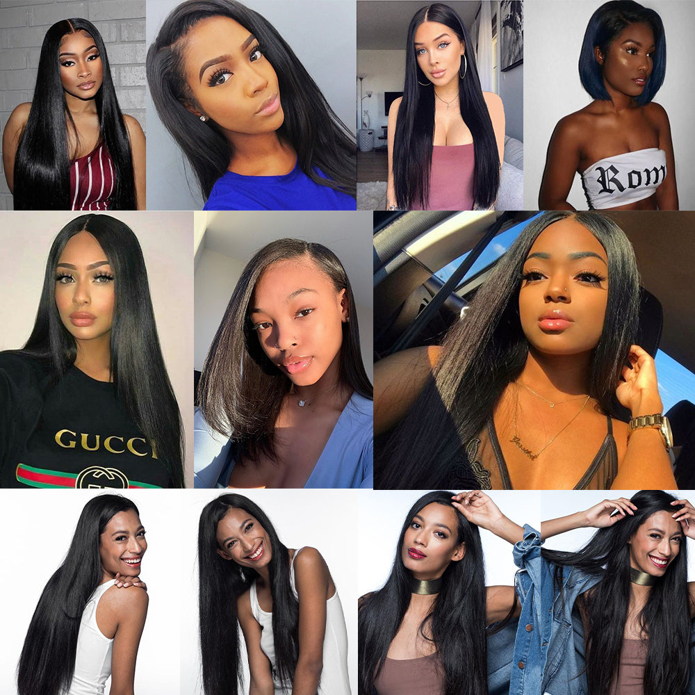 Best Selling Unprocessed Virgin Human Hair Closure Cuticle Aligned 3Bundles Straight Hair