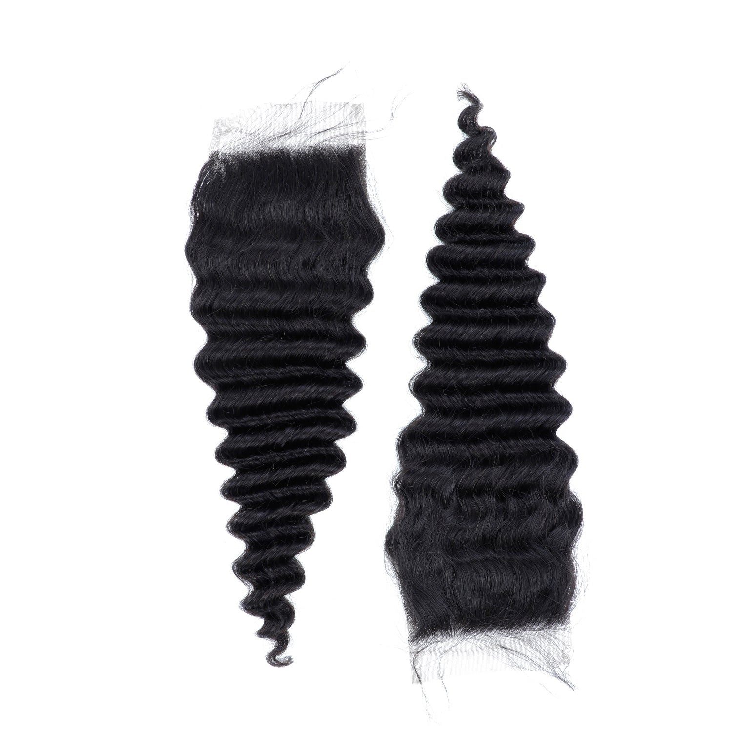 No Tangle No Shed Thin Swiss Transparent Deep Wave Lace Closure For Hair Salons