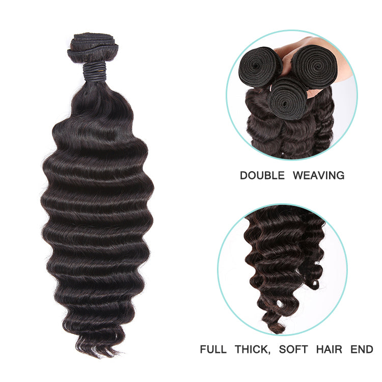 Top Grade Soft Full Cuticle Aligned 3 Bundles Remy Deep Wave Hair