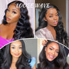 Raw Malaysian Transparent Swiss  4*4 Loose Wave Closure