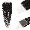 3 Bundles With Closure Brazilian Curly Virgin Human Hair Weave Bundles