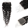 100% Human Hair Bundles Vigin Cuticle Aligned Curly Hair With Lace Closure