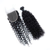 Cheap Human Hair With Closure Peruvian Virgin Hair With 4*4 Curly Closure