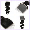 Brazilian Body Wave 3 Bundles With 4*4 Lace Closure 100% Human Hair Weft