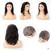 Body Wave Human Hair 4*4 Thin Transparent Swiss Lace Front Wig