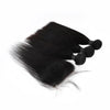 Top Quality Straight Hair 3 Bundles With Closure Natural Color Brazilian Virgin Hair