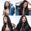 Brazilian Straight Human Hair Weave Bundle Deal Natural Black Remy Hair