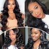 Brazilian Body Wave 3 Bundles With 4*4 Lace Closure 100% Human Hair Weft