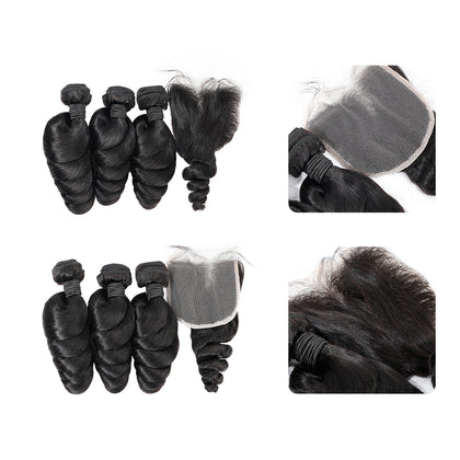 100% Human Virgin Hair 3 Bundles Remy Loose Wave Hair