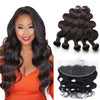 Peruvian Body Wave 3 Bundles With Lace Frontal 13x4 Free Part