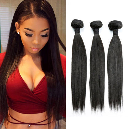 3 Pcs/Pack Straight Virgin Human Hair 10-30inch Unprocessed Brazilian Hair Bundles