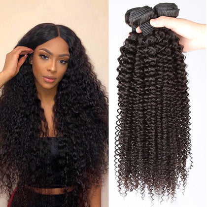 Large Stock Virgin Cuticle Aligned Double Weft 3 Bundles Kinky Curly Hair