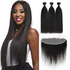 3 Bundles Straight Human Hair With 13x4 Inch Lace Frontal