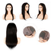 Thin Transparent 4*4 Swiss Lace Front Wig Straight Human Hair