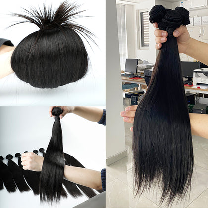 3 Pcs/Pack Straight Virgin Human Hair 10-30inch Unprocessed Brazilian Hair Bundles